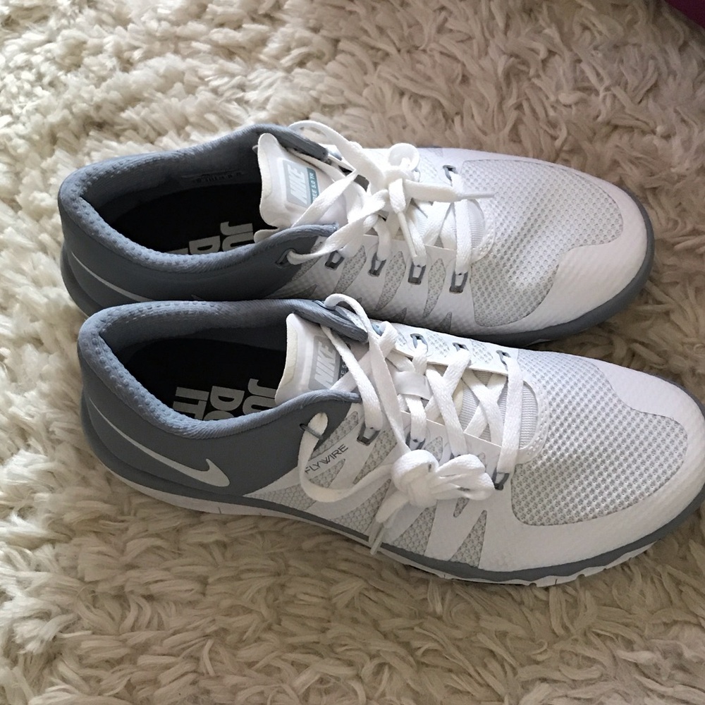 Nike White and Gray Athletic Shoes